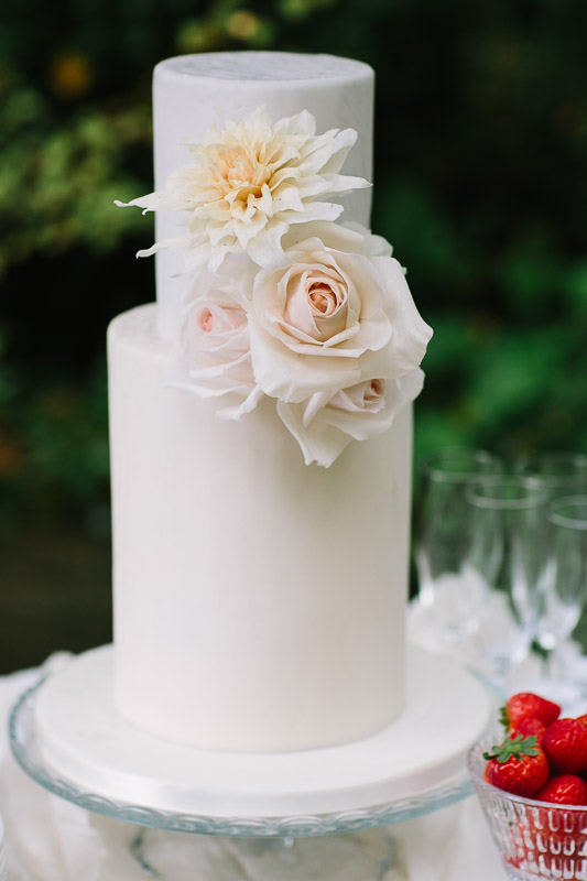 floral intimate wedding cake  UK