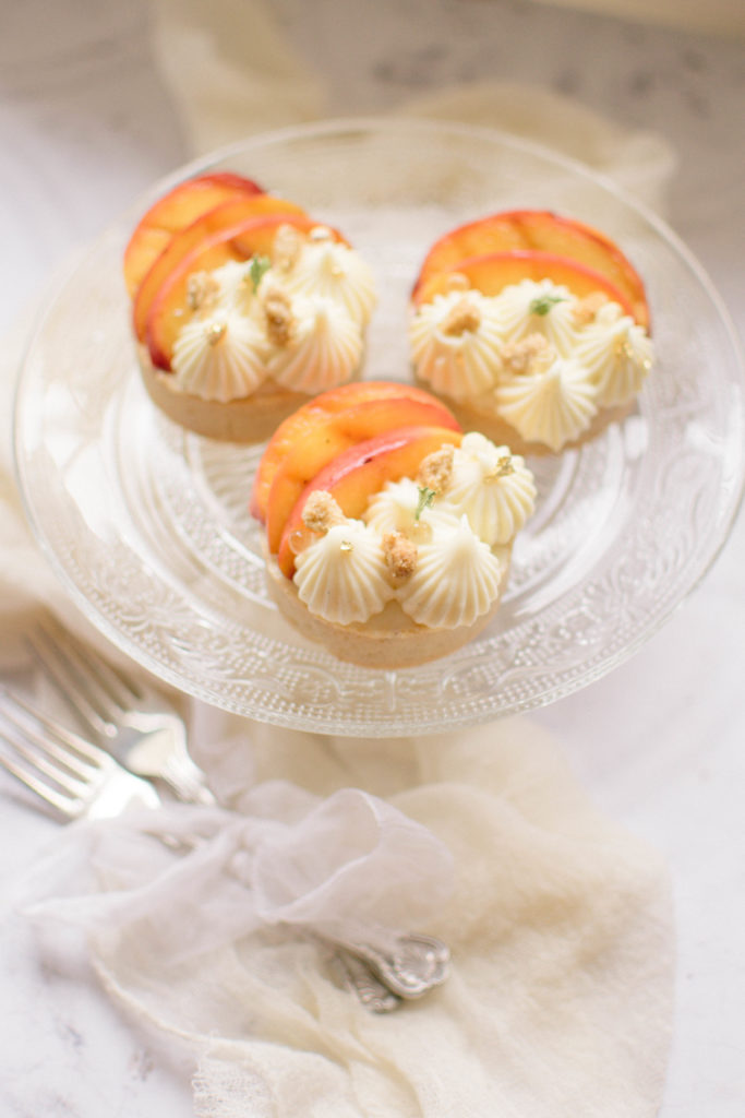 Peaches and cream wedding dessert by MonAnnie 