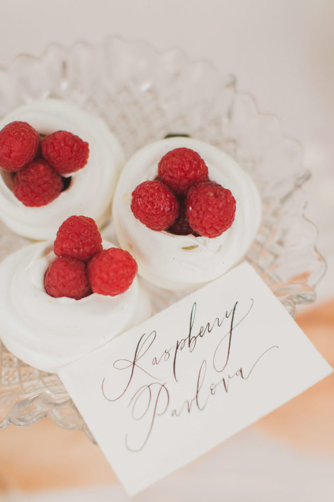 Raspberry pavlova wedding dessert 