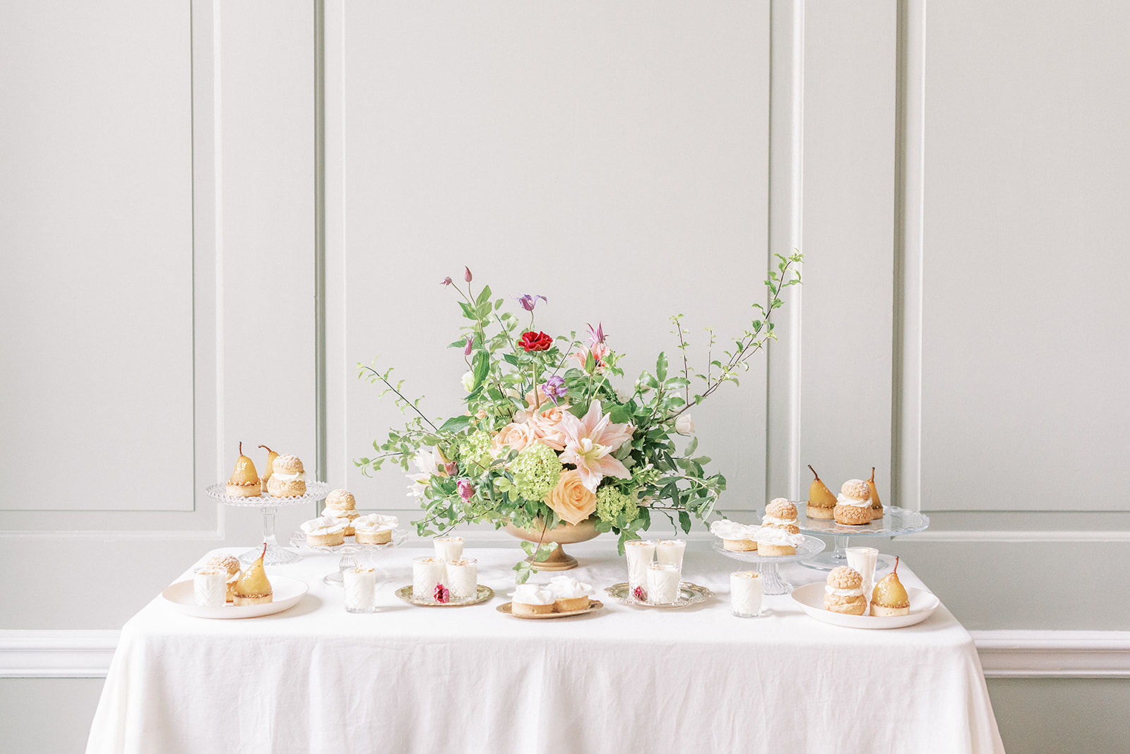 Luxury fall wedding dessert table
